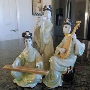 Chinese Celadon Porcelain Figures